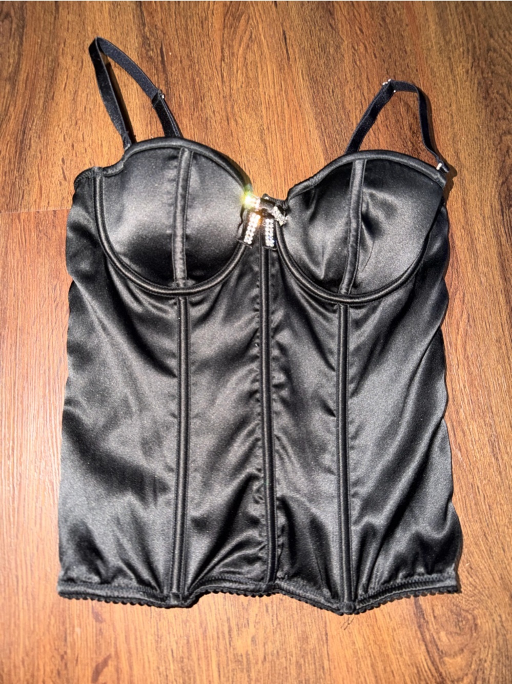New Victoria's Secret
Sexy bustier rhinestone bow corset $98  spring y2k spring